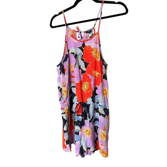LOFT Full Bloom Romper Size Small Drawstring Waist Resort Vacation - Picture 3 of 7